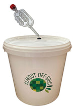 Load image into Gallery viewer, 5 Litre Fermentation Buckets, one with Lid, Grommet and Airlock, 1 solid lid
