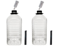 Load image into Gallery viewer, 2 x 5 Litre /1 gallon PET Demijohns with Caps, Grommets, Handy Airlocks Thermometers
