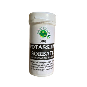 Wine Stabiliser Potassium Sorbate - 30g tub AOG