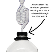 Load image into Gallery viewer, 2 x 5 Litre /1 gallon PET Demijohns with Caps, Grommets, Airlocks Thermometers
