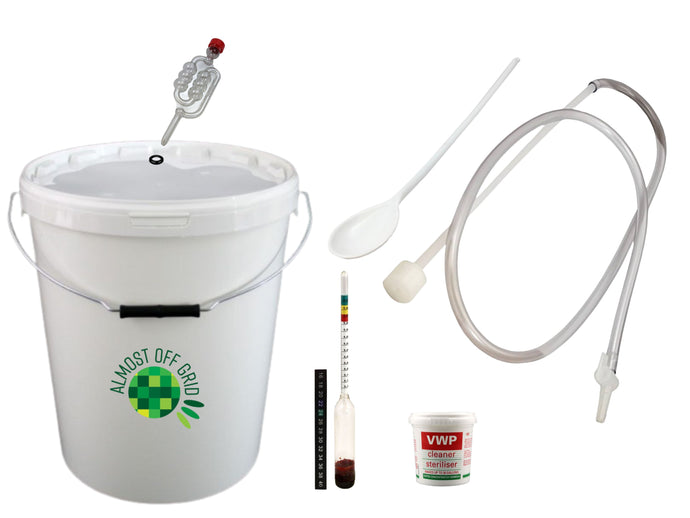 25 litre starter equipment kit for homebrewing wine, beer, cider and mead