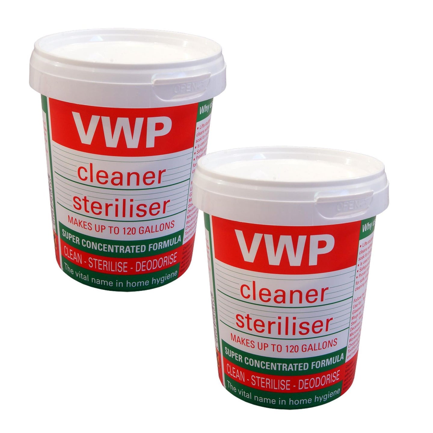 VWP Cleaner Steriliser 400g Tub x2